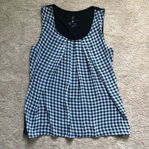 NY&C Gingham Sleeveless Blouse